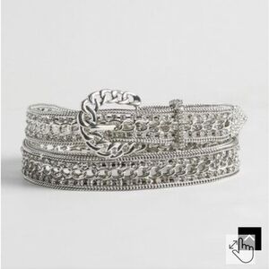 🆕️✨️PLUS SIZE RHINESTONE & CHAIN SILVERTONE BELT✨️